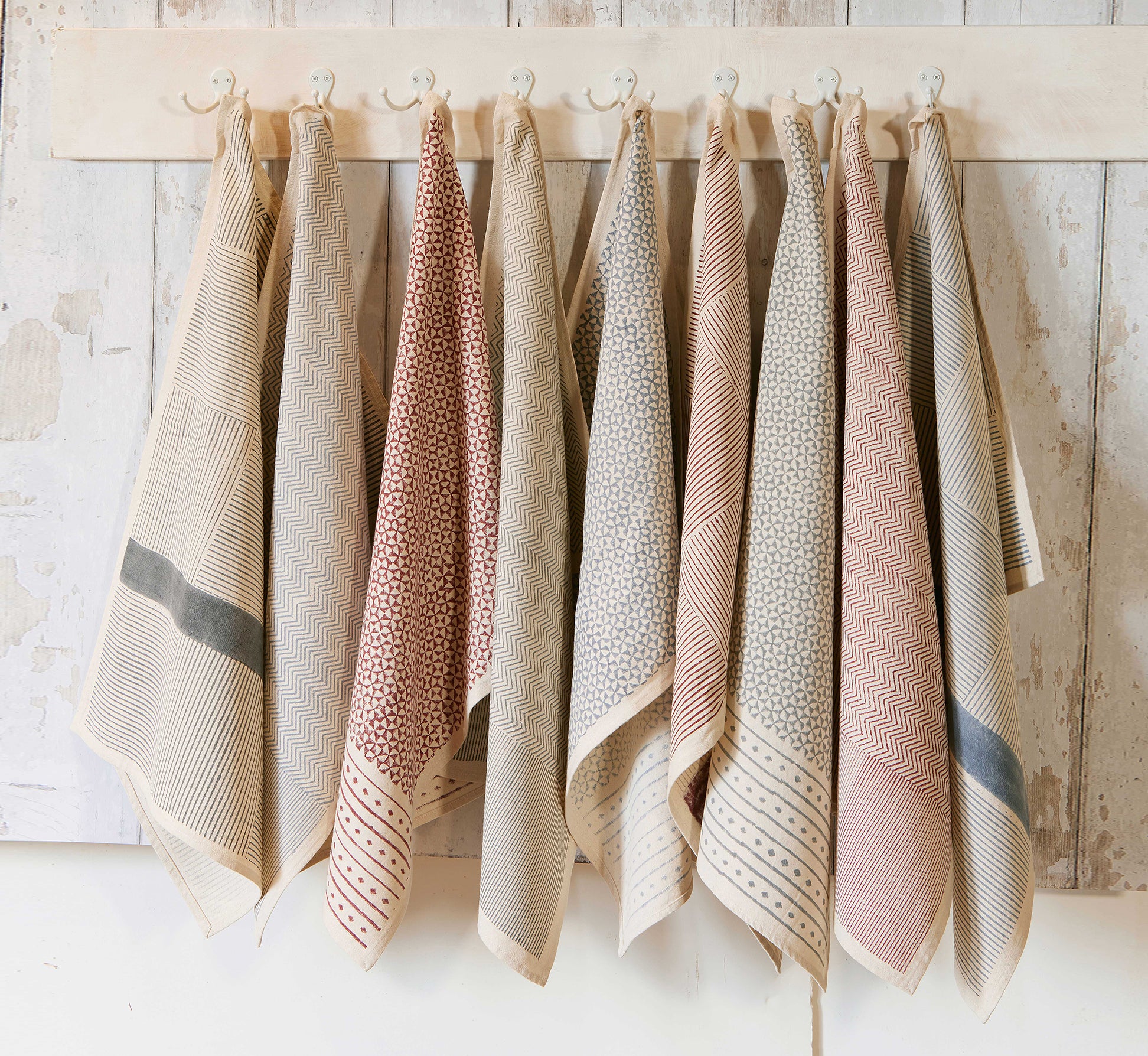 hand block printed kitchen towels