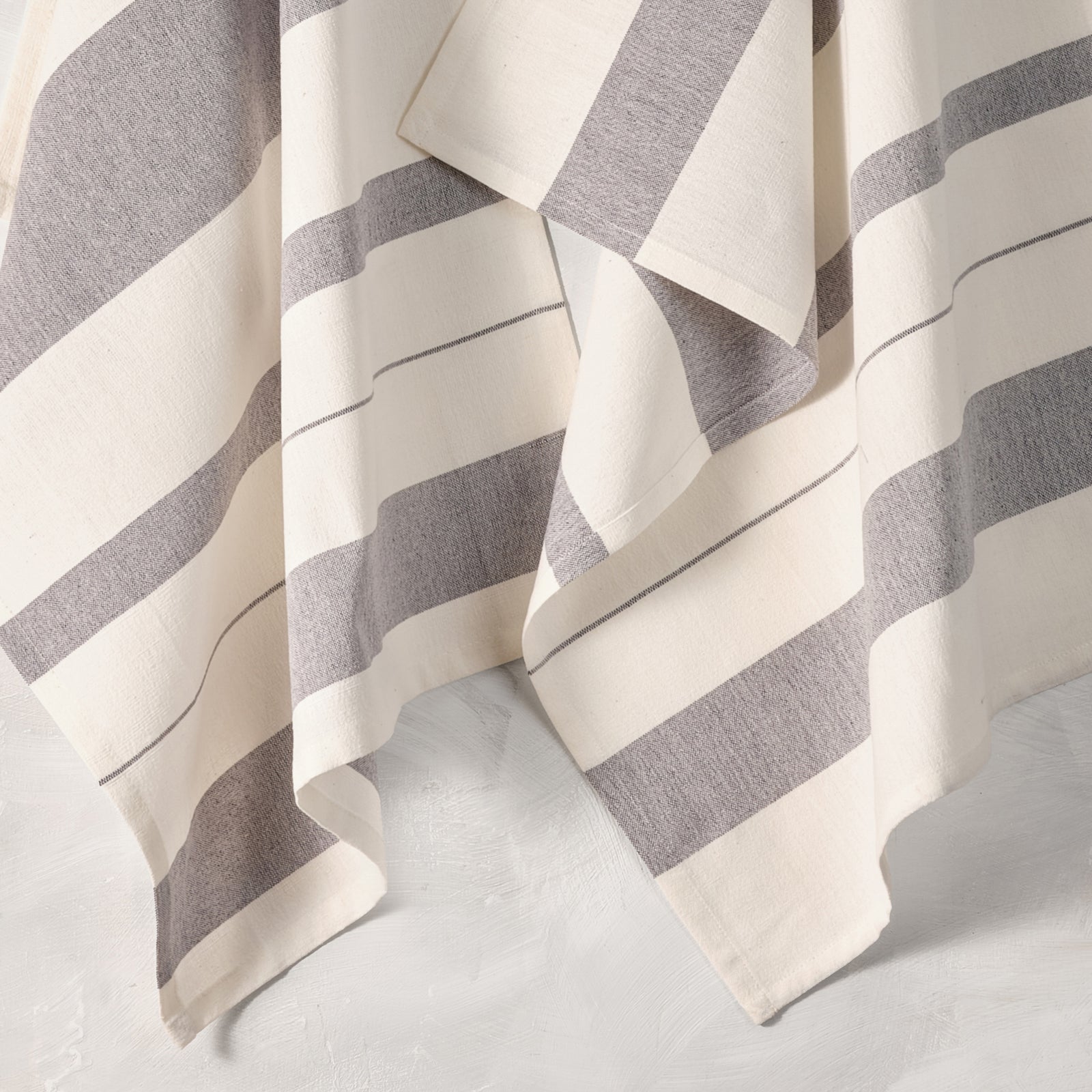 Cotton Kitchen Towel | Handwoven | Field Stripe | Blueberry
