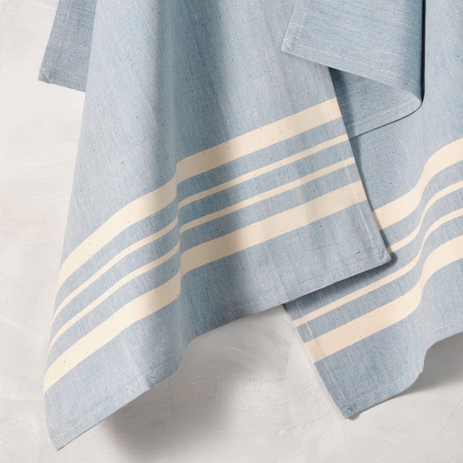 Cotton Kitchen Towel | Handwoven | Scandi Stripe | Sky