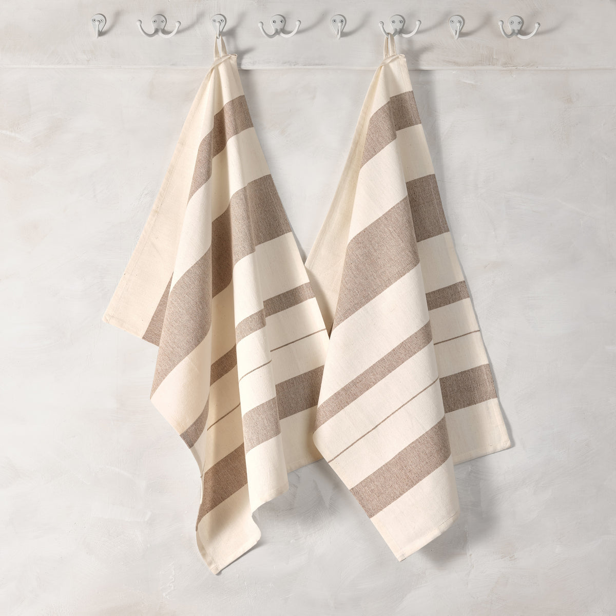 Cotton Kitchen Towel | Handwoven | Field Stripe | Bay Leaf