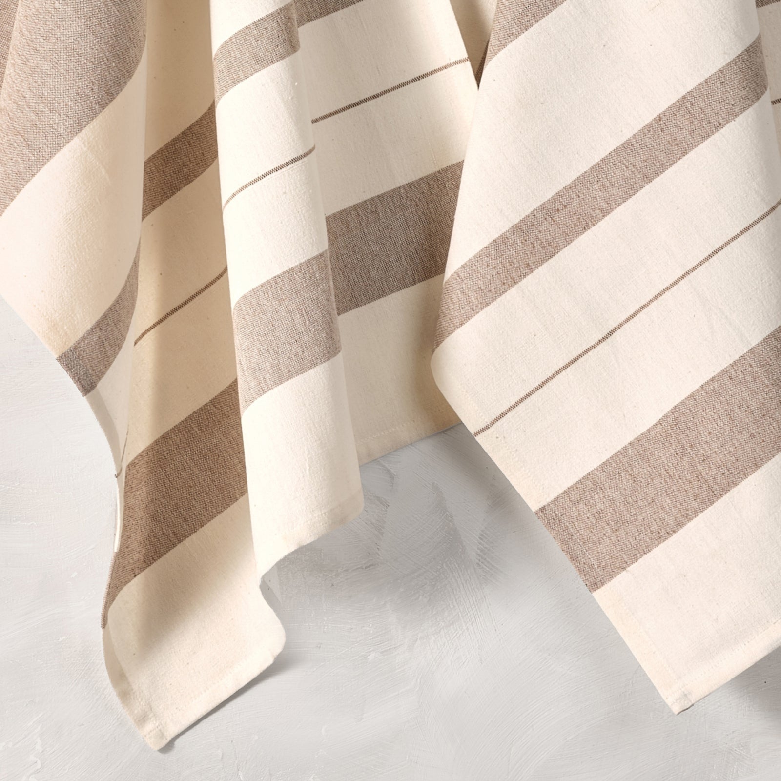 Cotton Kitchen Towel | Handwoven | Field Stripe | Bay Leaf