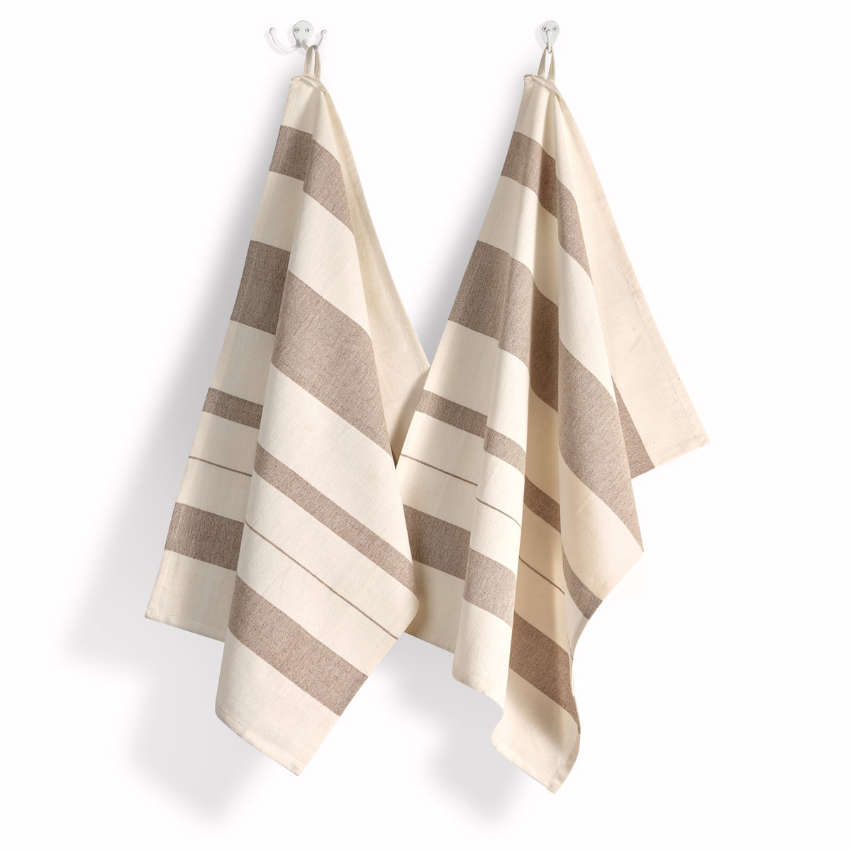 Cotton Kitchen Towel | Handwoven | Field Stripe | Bay Leaf
