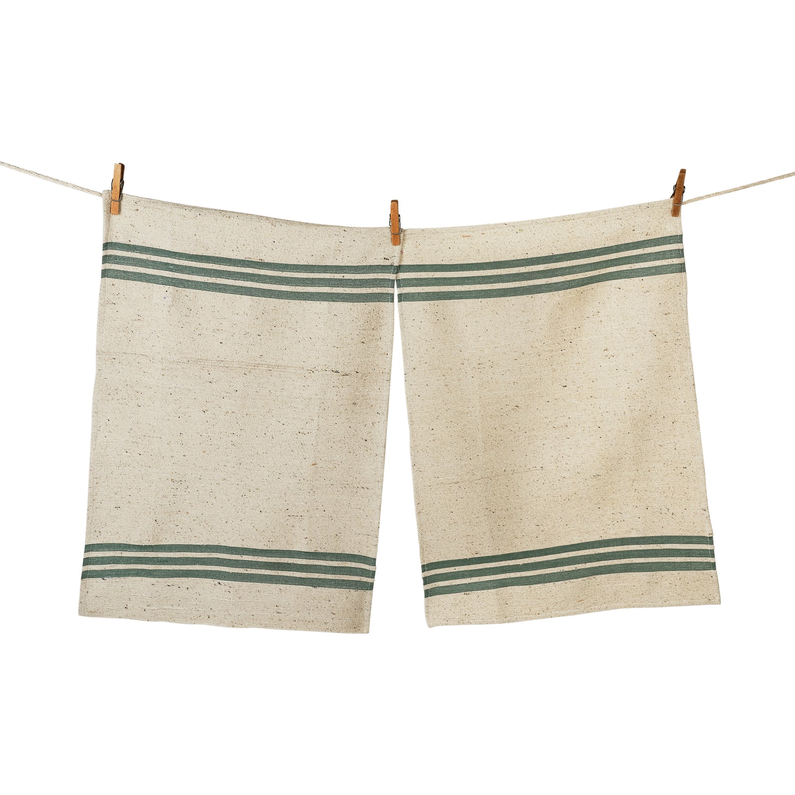 Cotton Kitchen Towels | Handwoven | Direction  | Green
