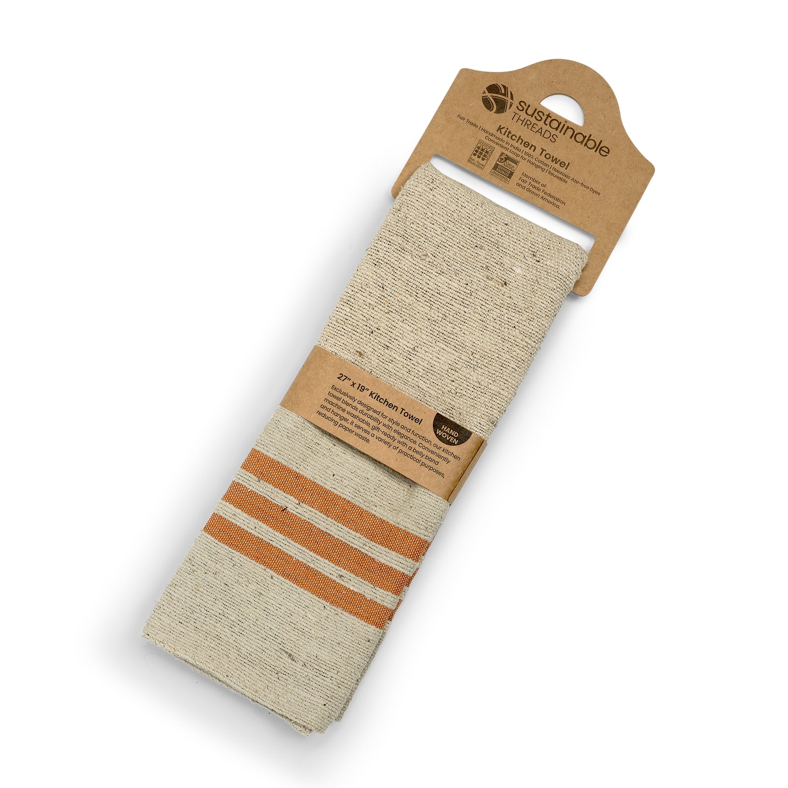 Cotton Kitchen Towels | Handwoven | Direction  | Copper