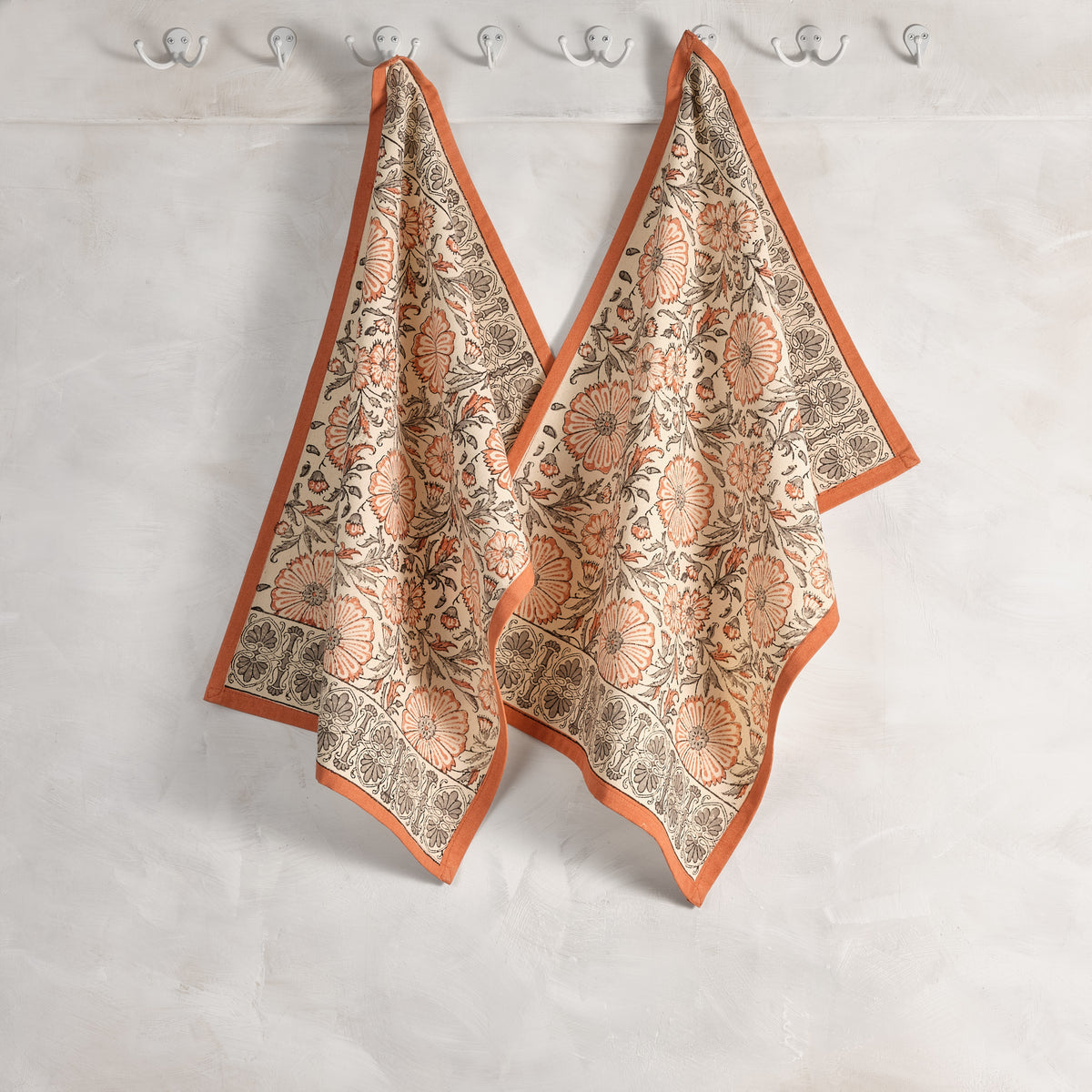 Cotton Kitchen Towel | Hand Block Printed | Bloom  | Earth