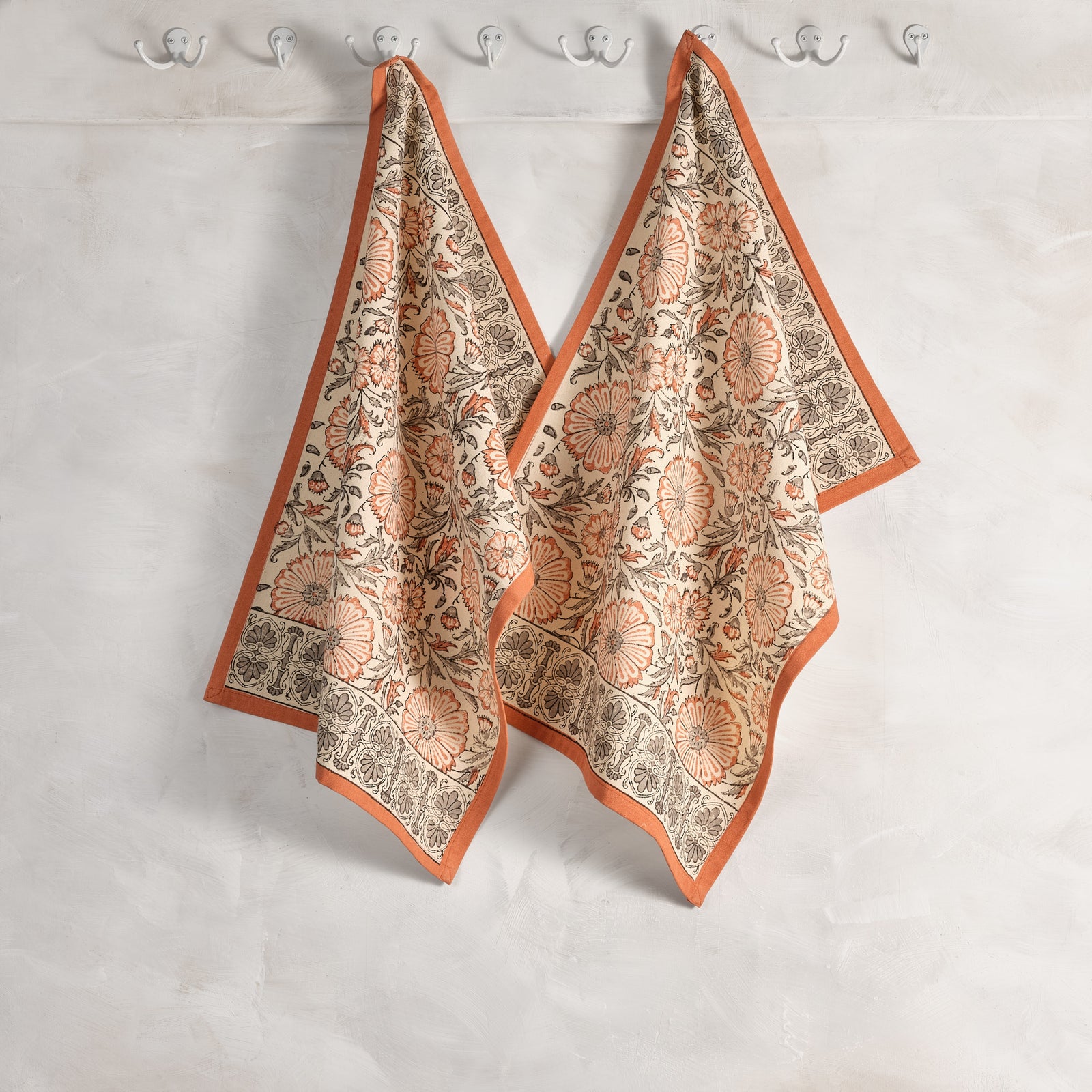 Cotton Kitchen Towel | Hand Block Printed | Bloom  | Earth