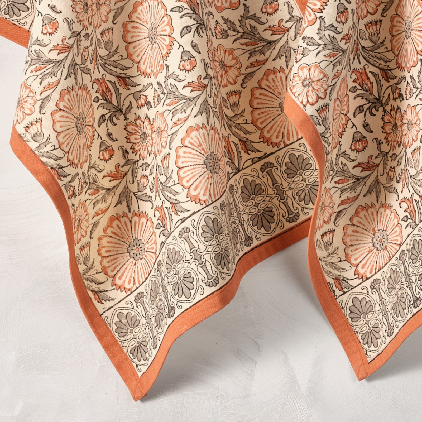 Cotton Kitchen Towel | Hand Block Printed | Bloom  | Earth