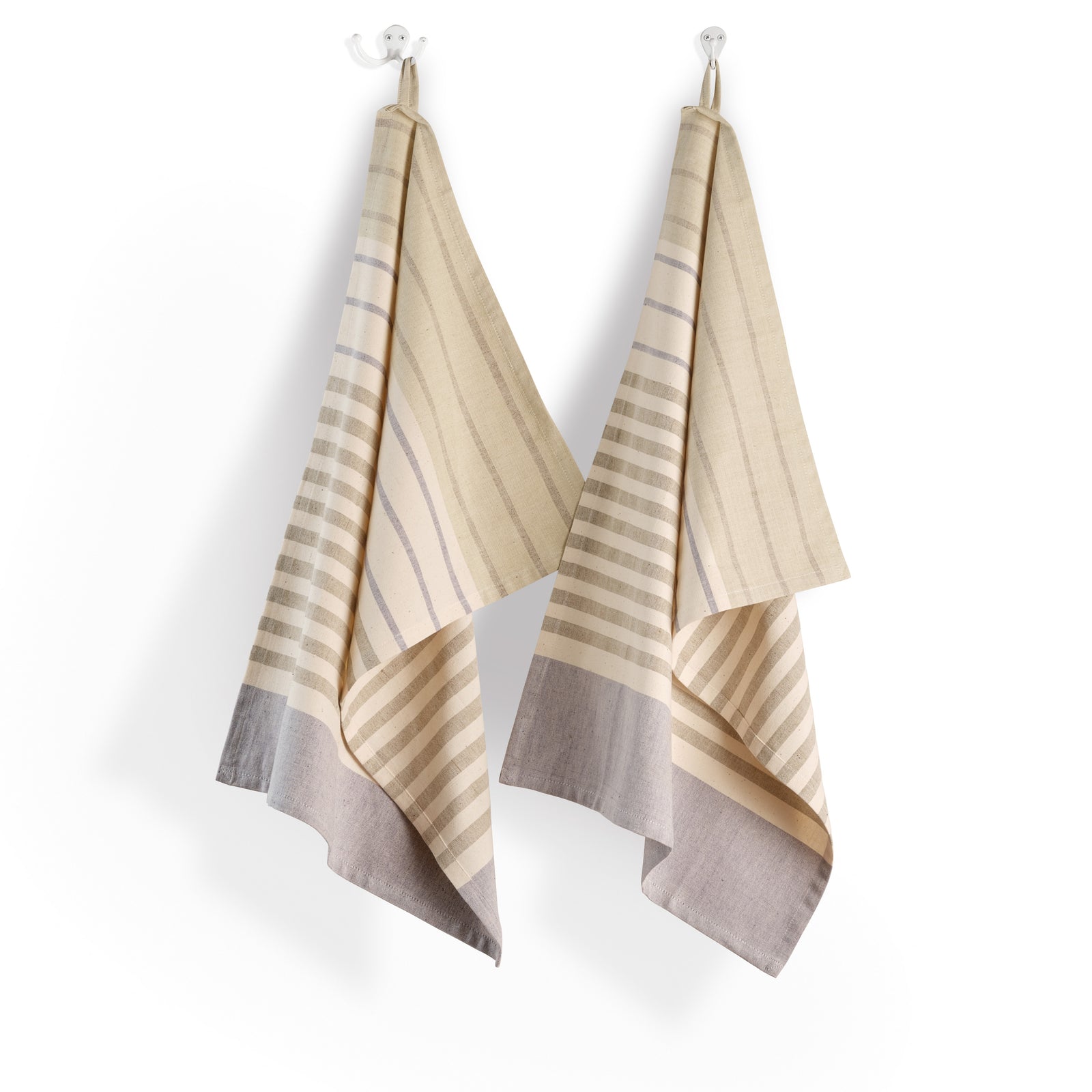 Cotton Kitchen Towels | Handwoven Airy Stripe | Avocado