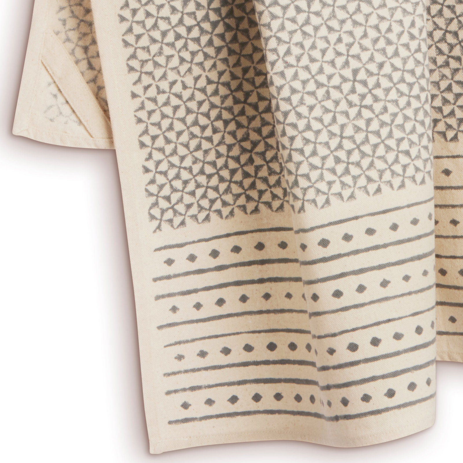 Cotton Kitchen Towel | Hand Block Printed | Feast  | Slate