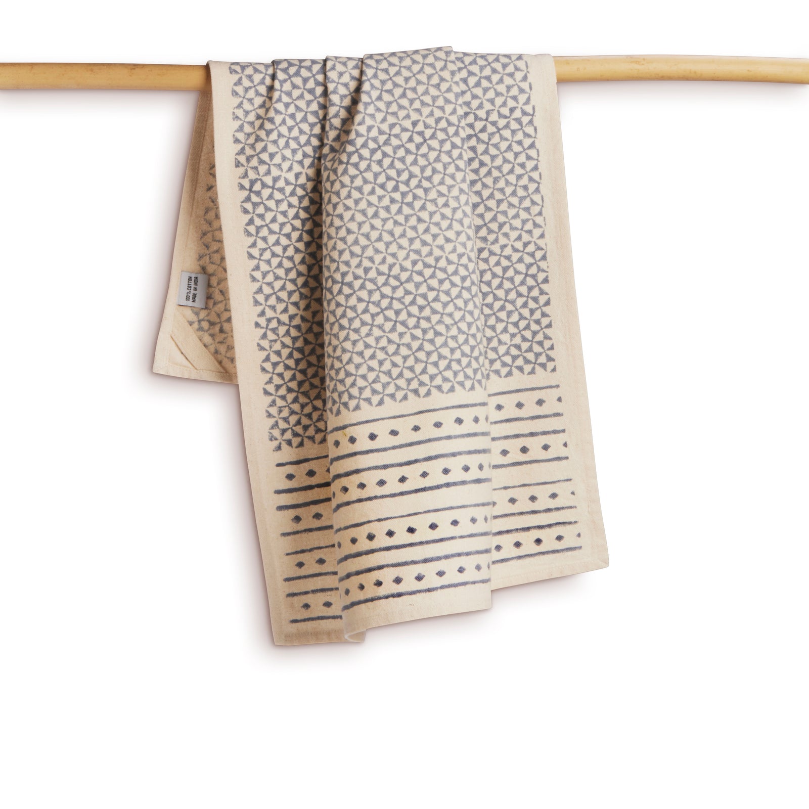 Cotton Kitchen Towel | Hand Block Printed | Feast  | Blue