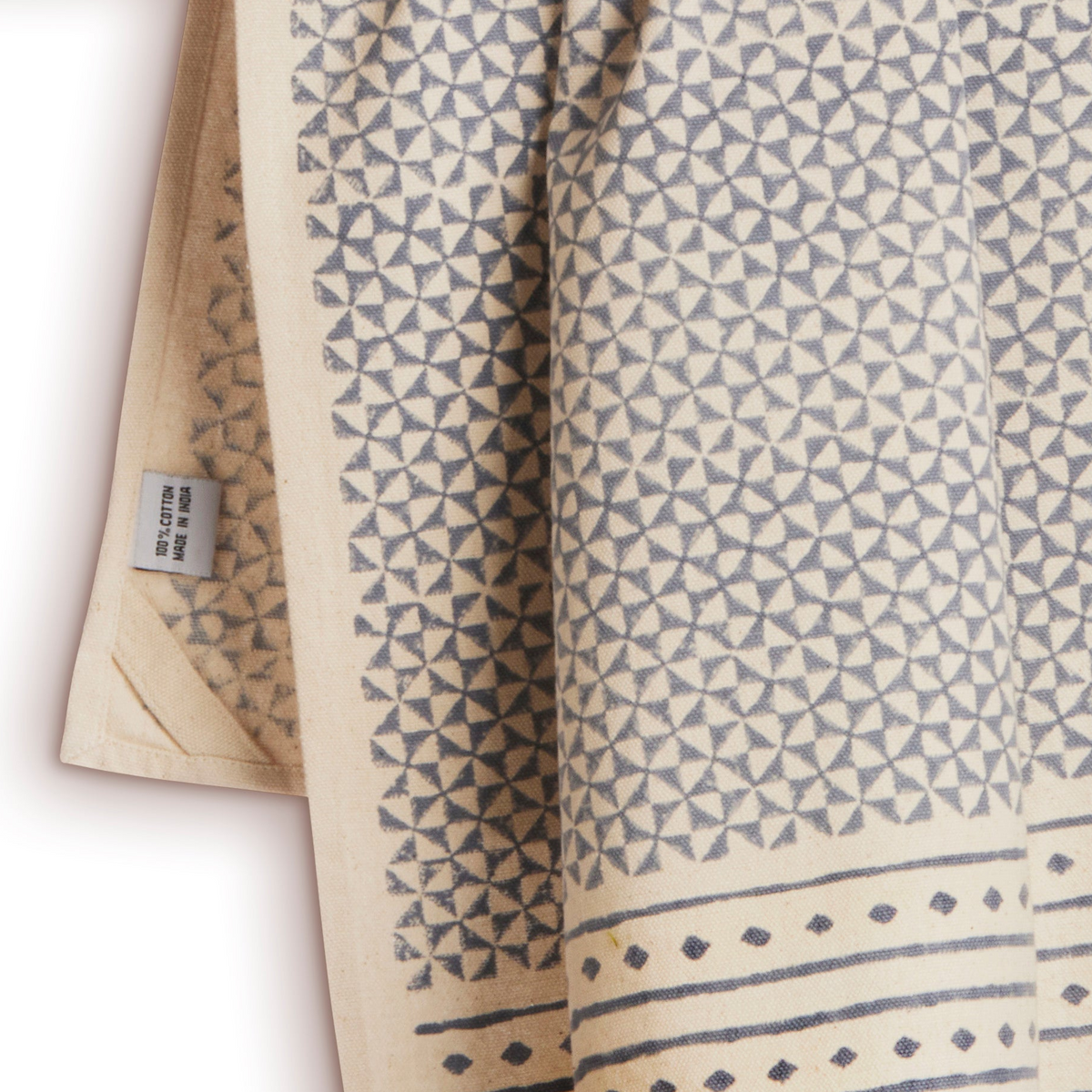Cotton Kitchen Towel | Hand Block Printed | Feast  | Blue