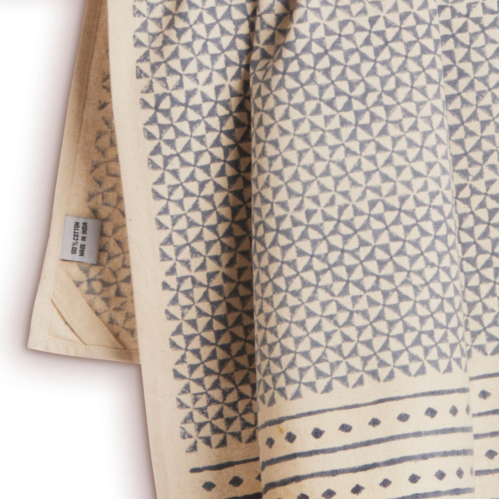Cotton Kitchen Towel | Hand Block Printed | Feast  | Blue