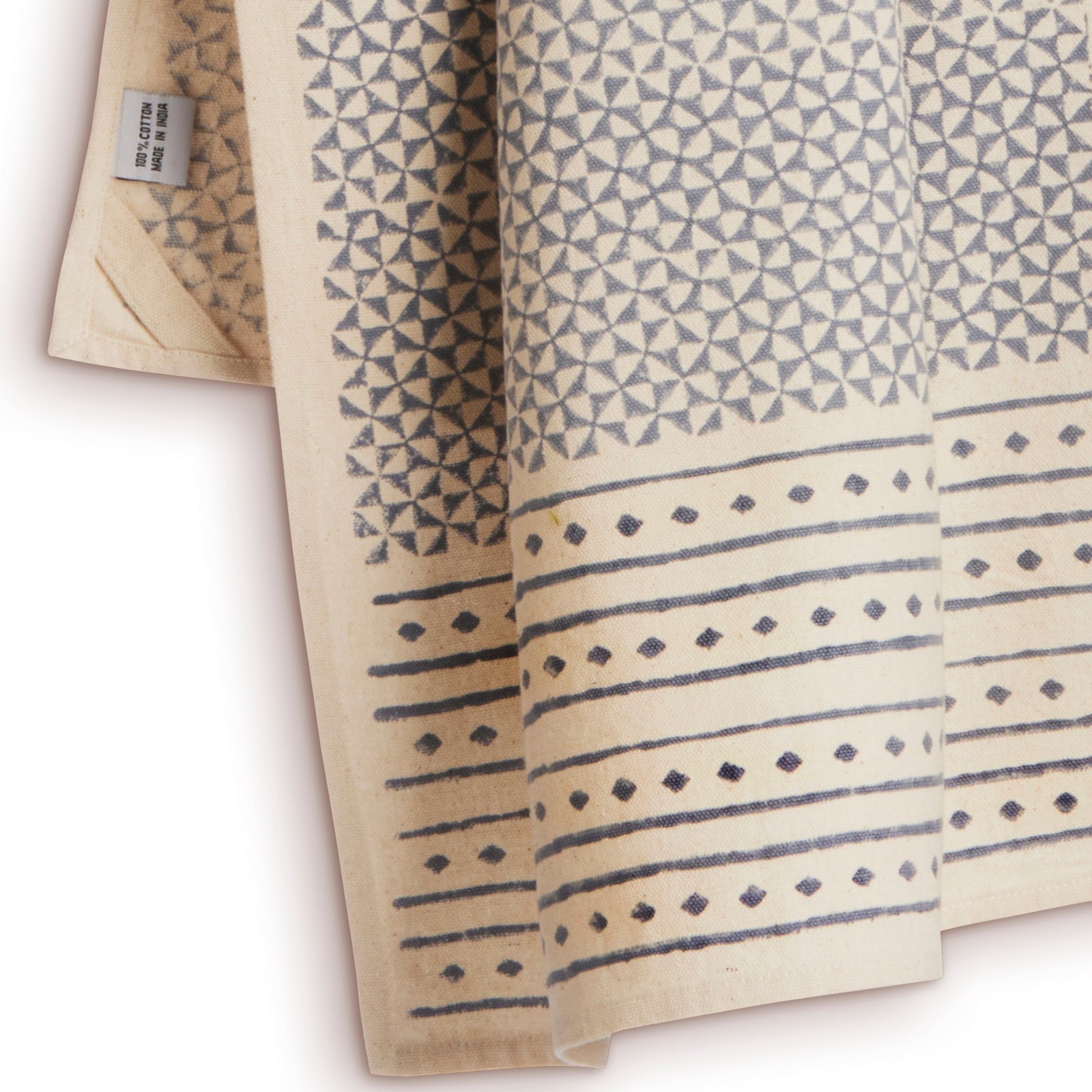 Cotton Kitchen Towel | Hand Block Printed | Feast  | Blue
