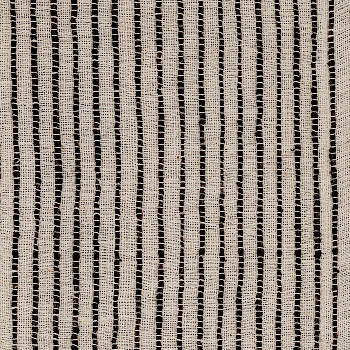 Handwoven Organic Cotton Napkins, Set of 2 | 20" × 20" | On Track Black