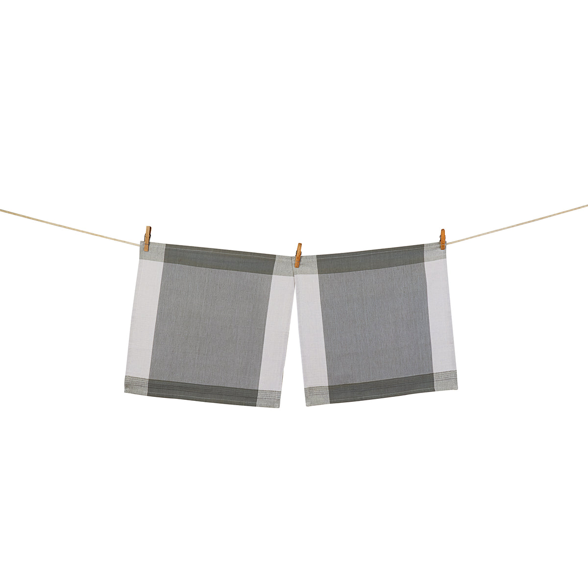 Handwoven Cotton Napkins, Set of 2 | 20" × 20" | Moonbeam