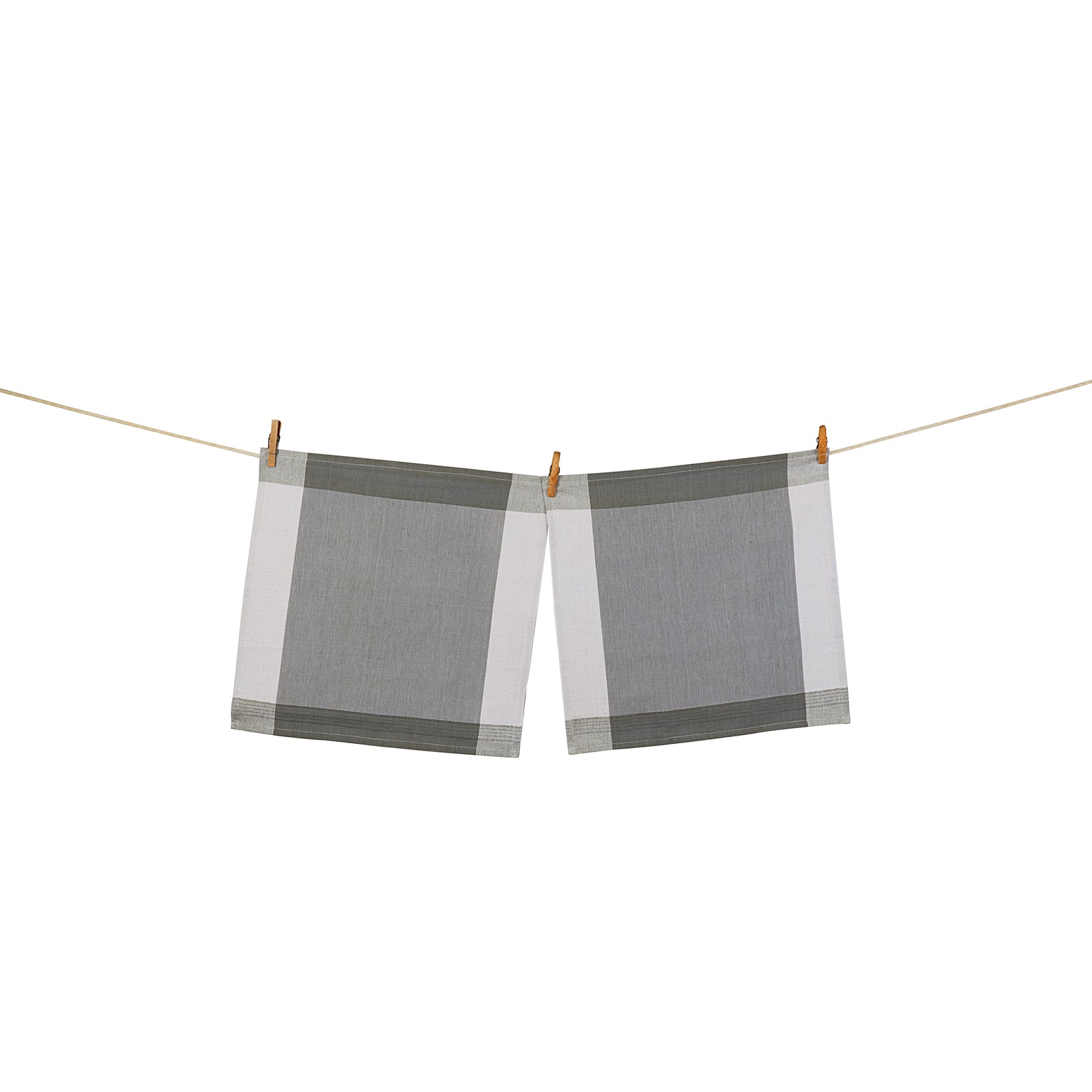 Handwoven Cotton Napkins, Set of 2 | 20" × 20" | Moonbeam