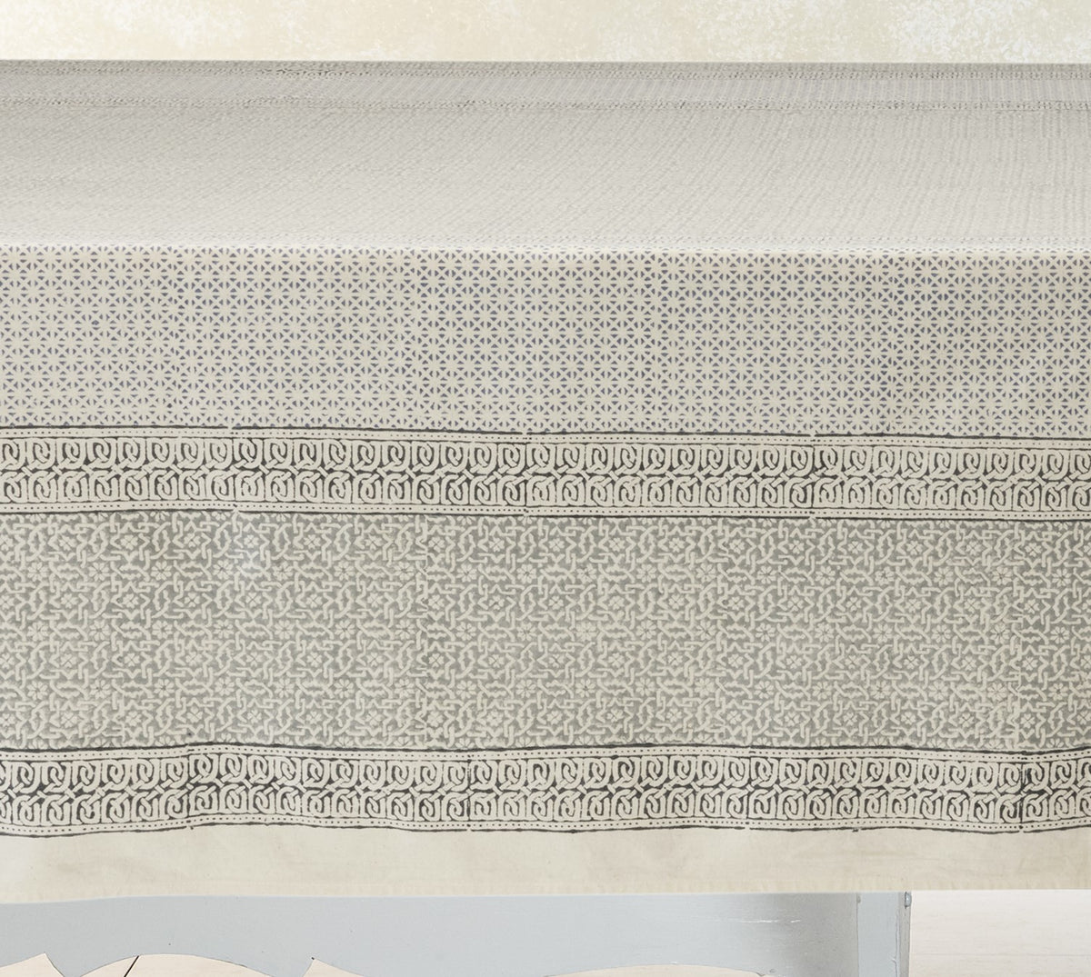 Hand Block Printed Kora Cotton Tablecloths | Stories in Print | Opal Garden