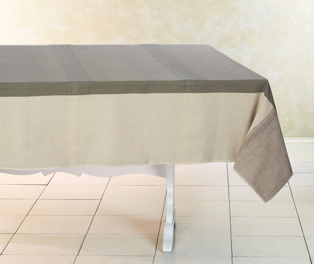 Handwoven Cotton Tablecloth | Moonstone