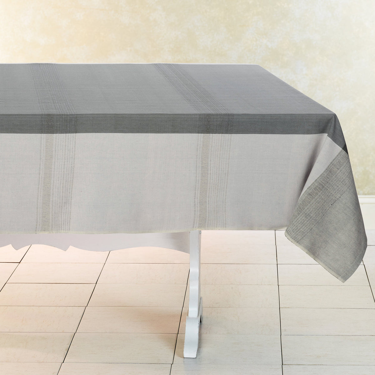 Handwoven Cotton Tablecloth | Moonbeam