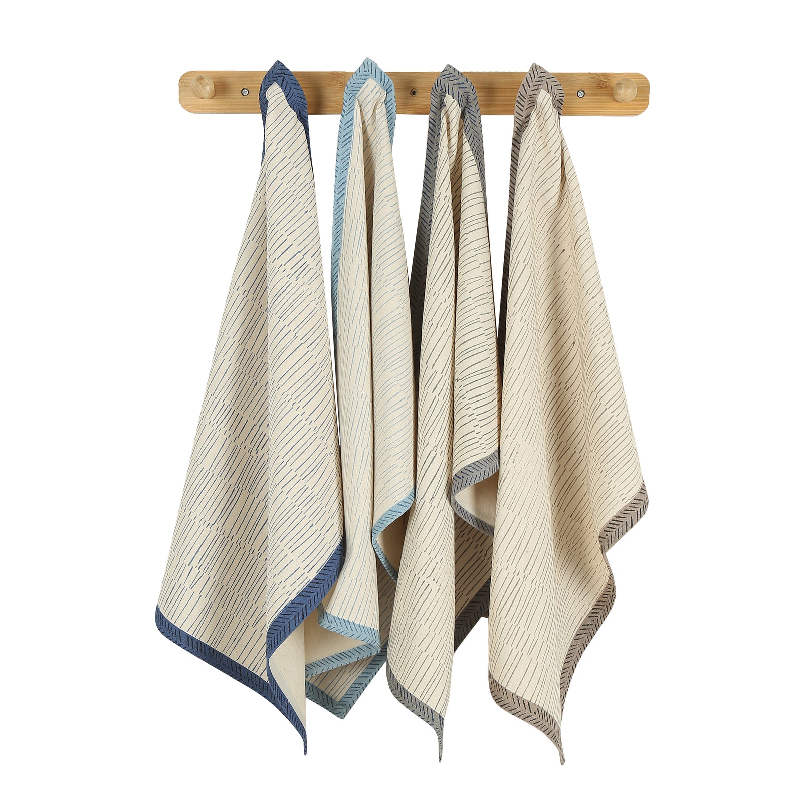 Cotton Kitchen Towel | Hand Block Printed | Tea Break - Bagel