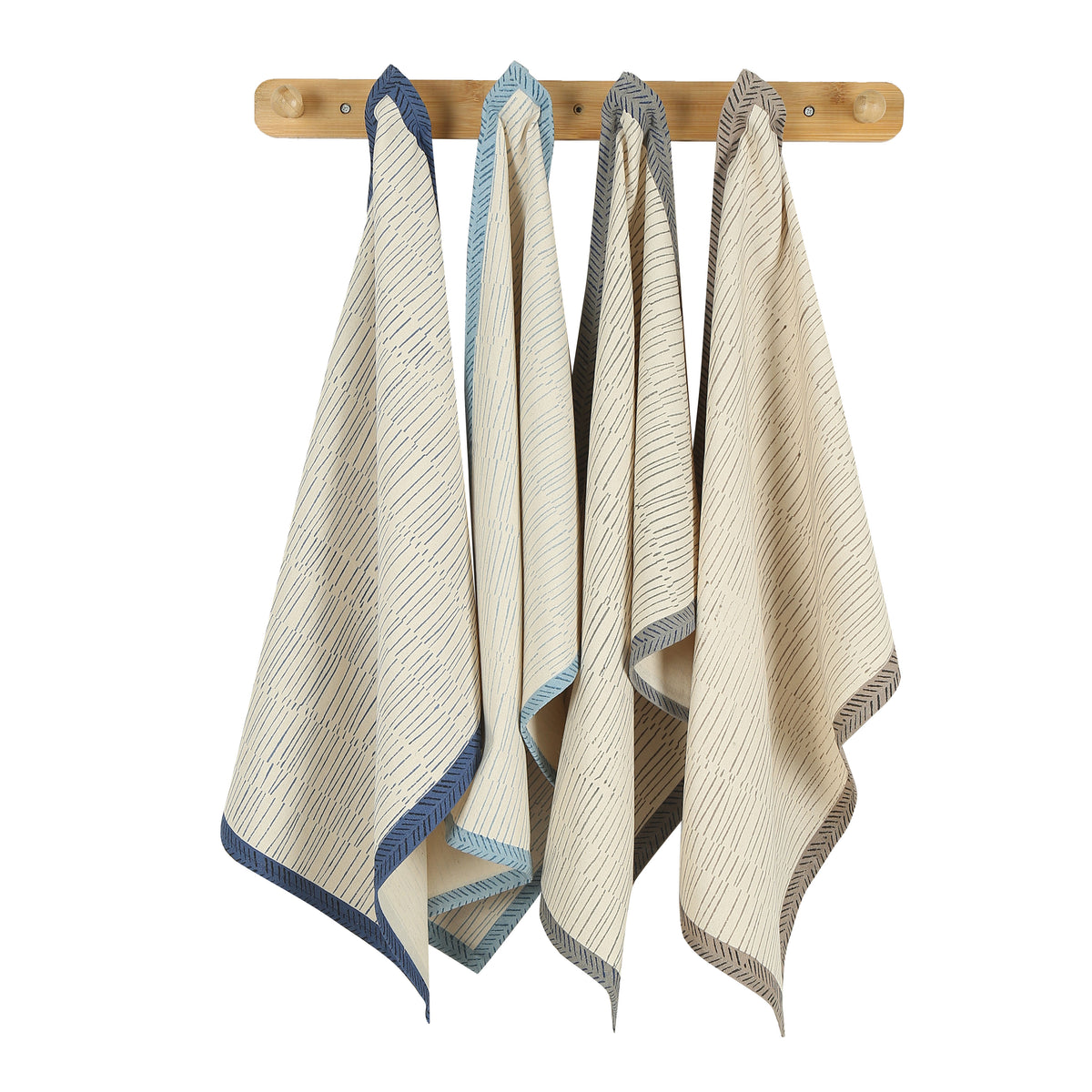 Cotton Kitchen Towel | Hand Block Printed | Tea Break - Baguette