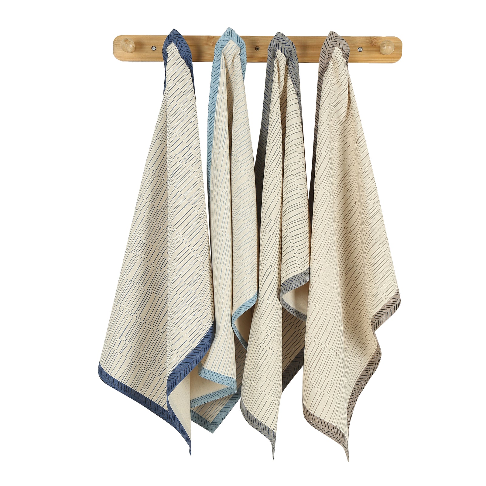 Cotton Kitchen Towel | Hand Block Printed | Tea Break - Baguette