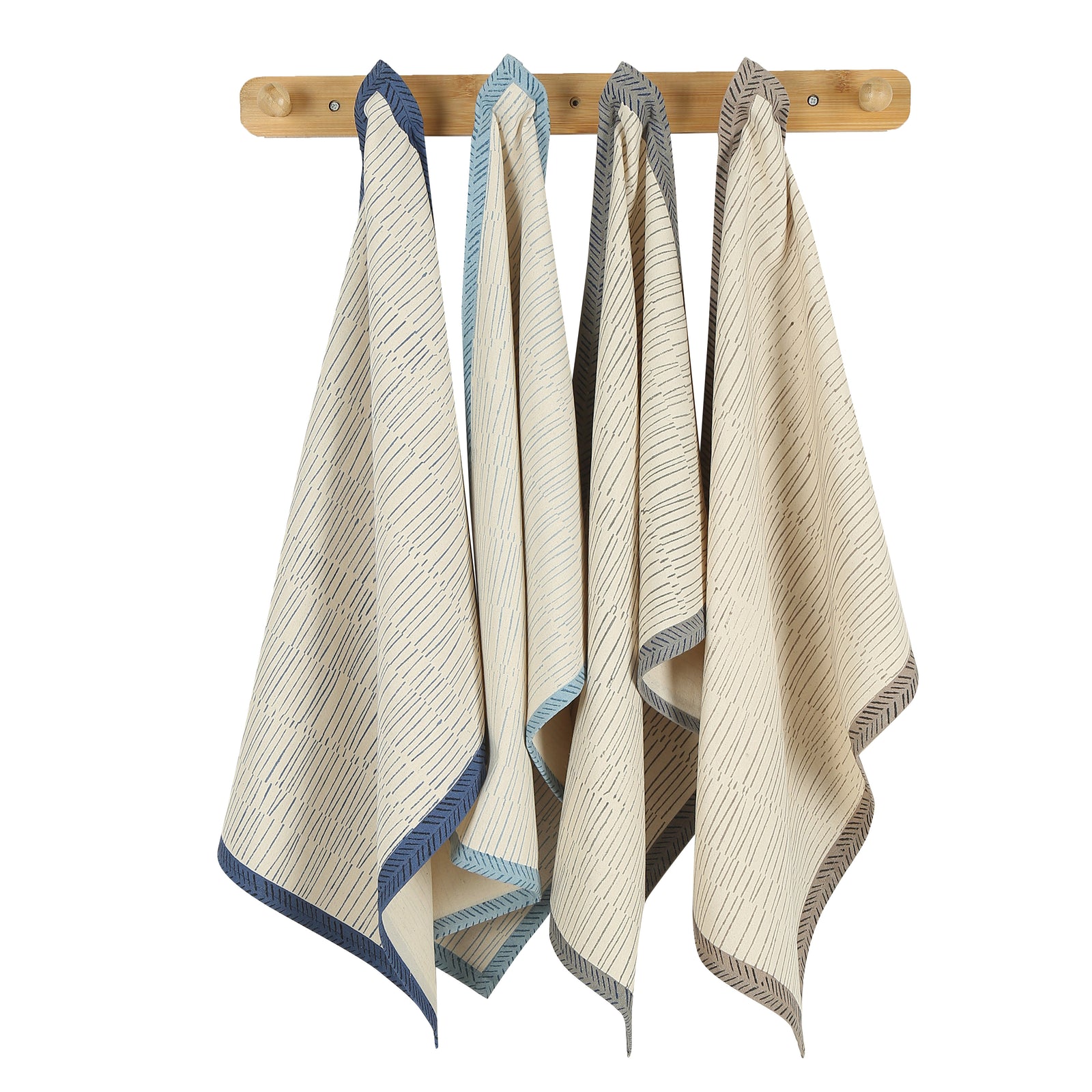 Cotton Kitchen Towel | Hand Block Printed | Tea Break - Croissant