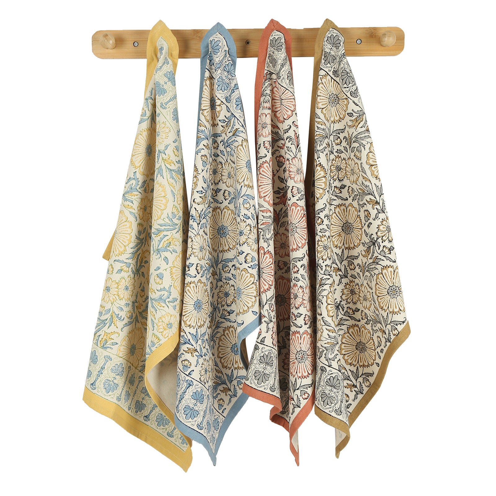 Cotton Kitchen Towel | Hand Block Printed | Bloom  | River