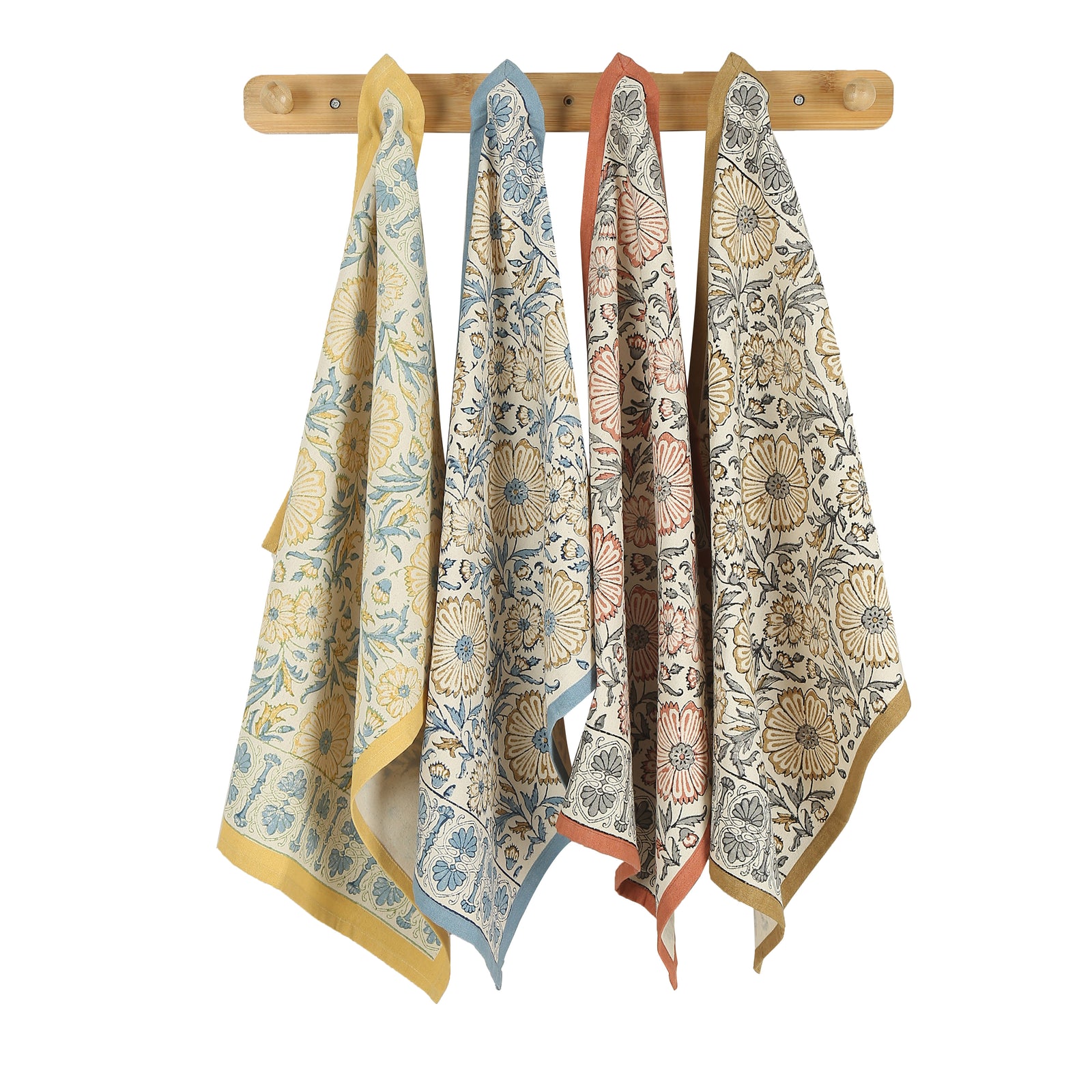 Cotton Kitchen Towel | Hand Block Printed | Bloom  | Earth