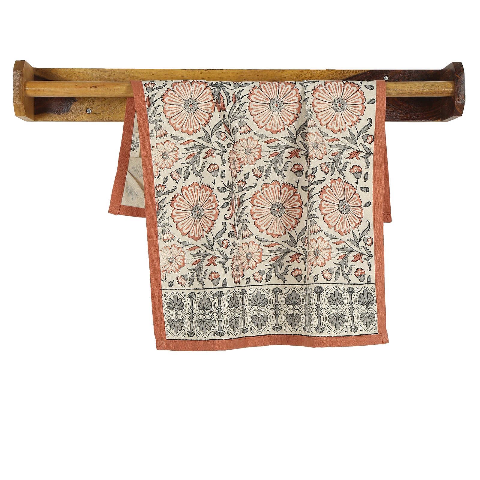 Cotton Kitchen Towel | Hand Block Printed | Bloom  | Earth