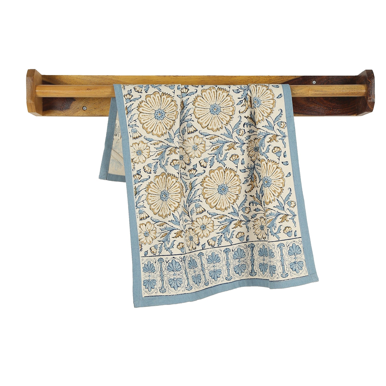 Cotton Kitchen Towel | Hand Block Printed | Bloom  | River
