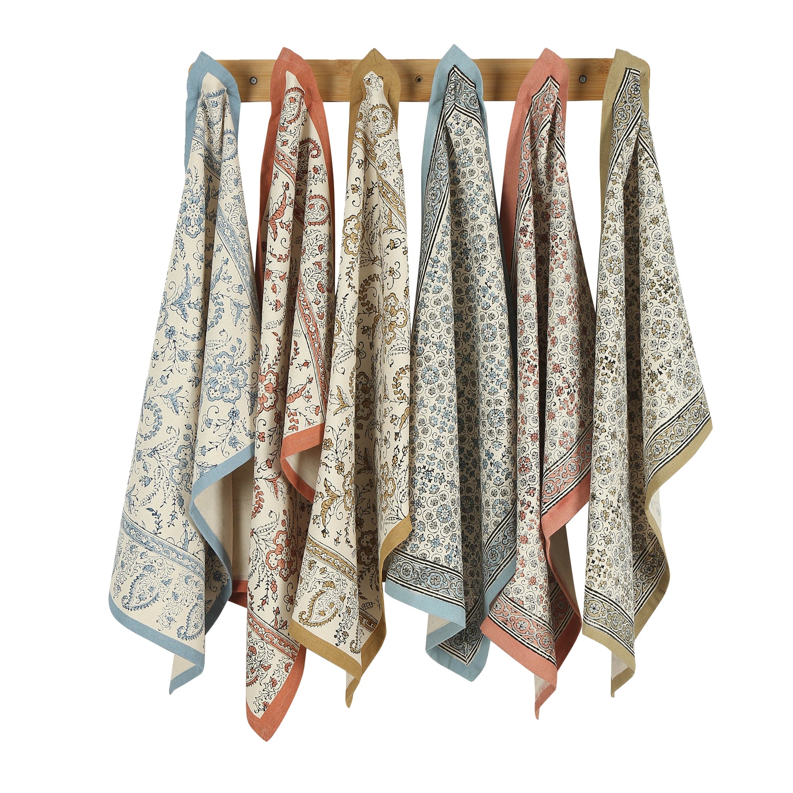 Cotton Kitchen Towel | Hand Block Printed | Ivy  | Sand