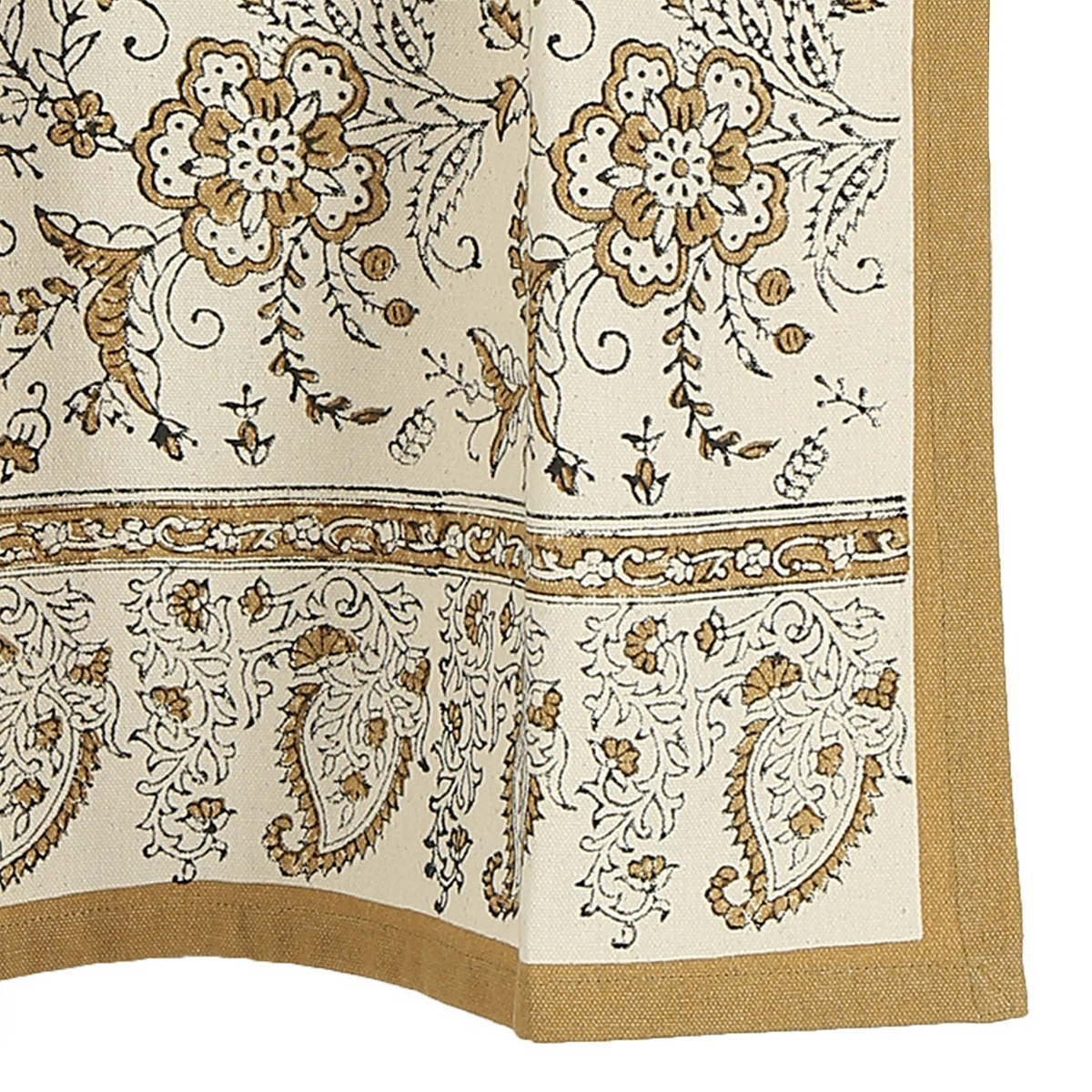 Cotton Kitchen Towel | Hand Block Printed | Ivy  | Sand