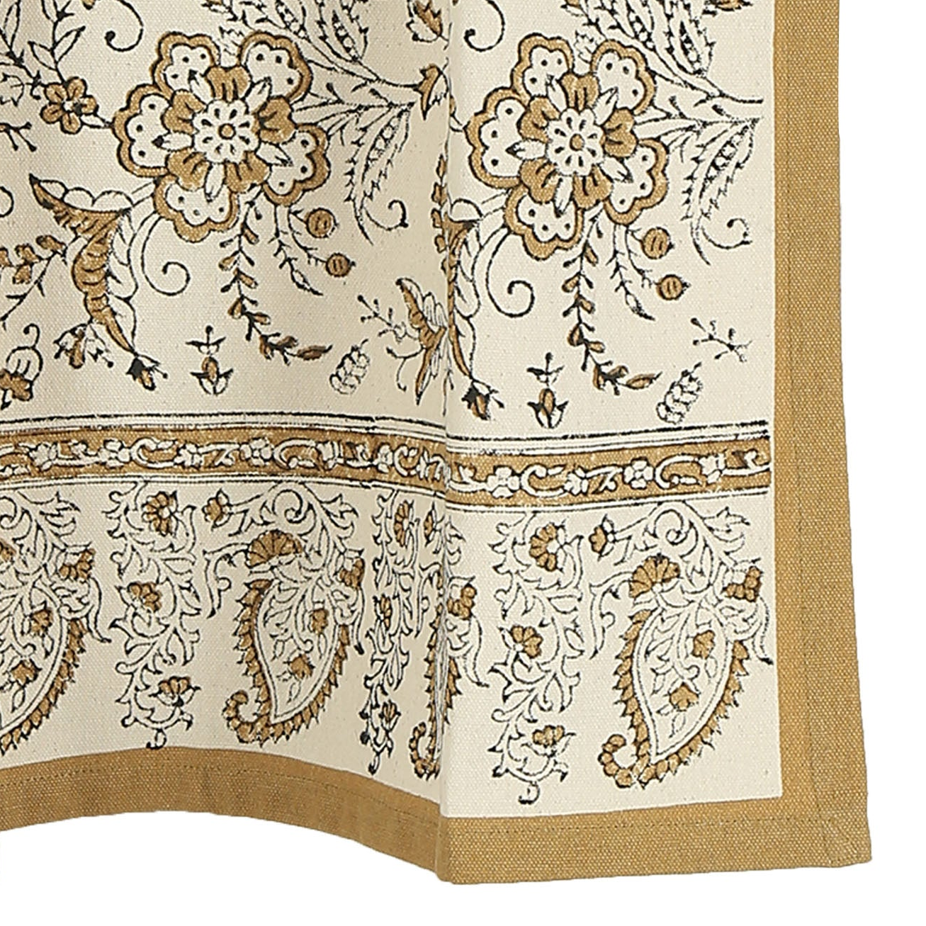 Cotton Kitchen Towel | Hand Block Printed | Ivy  | Sand