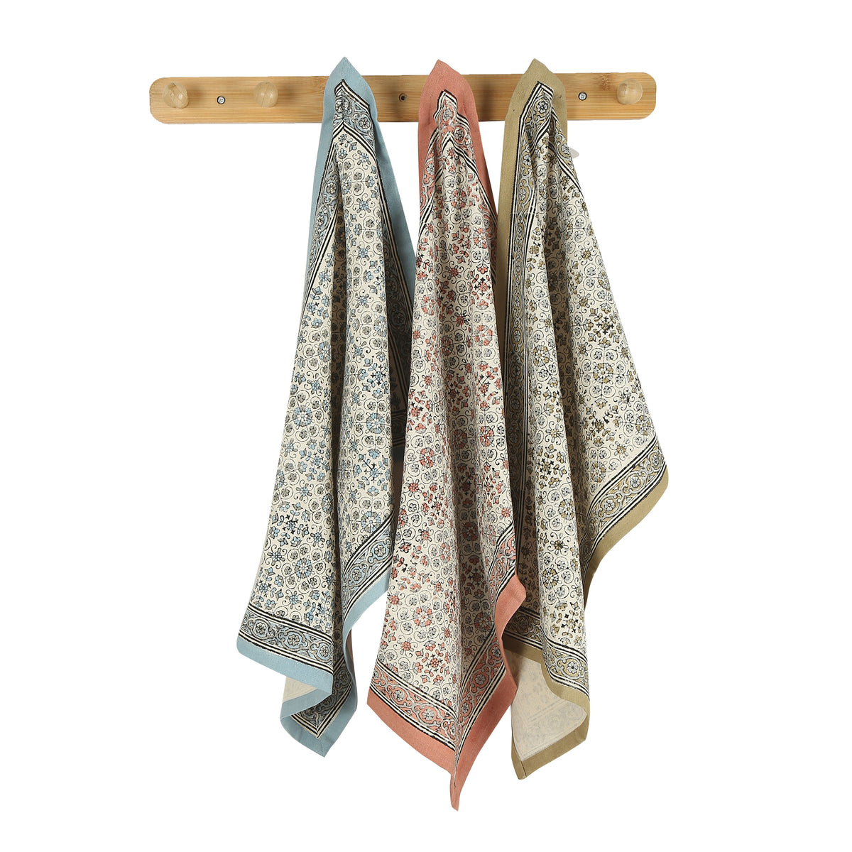 Cotton Kitchen Towel | Hand Block Printed | Lily  | River