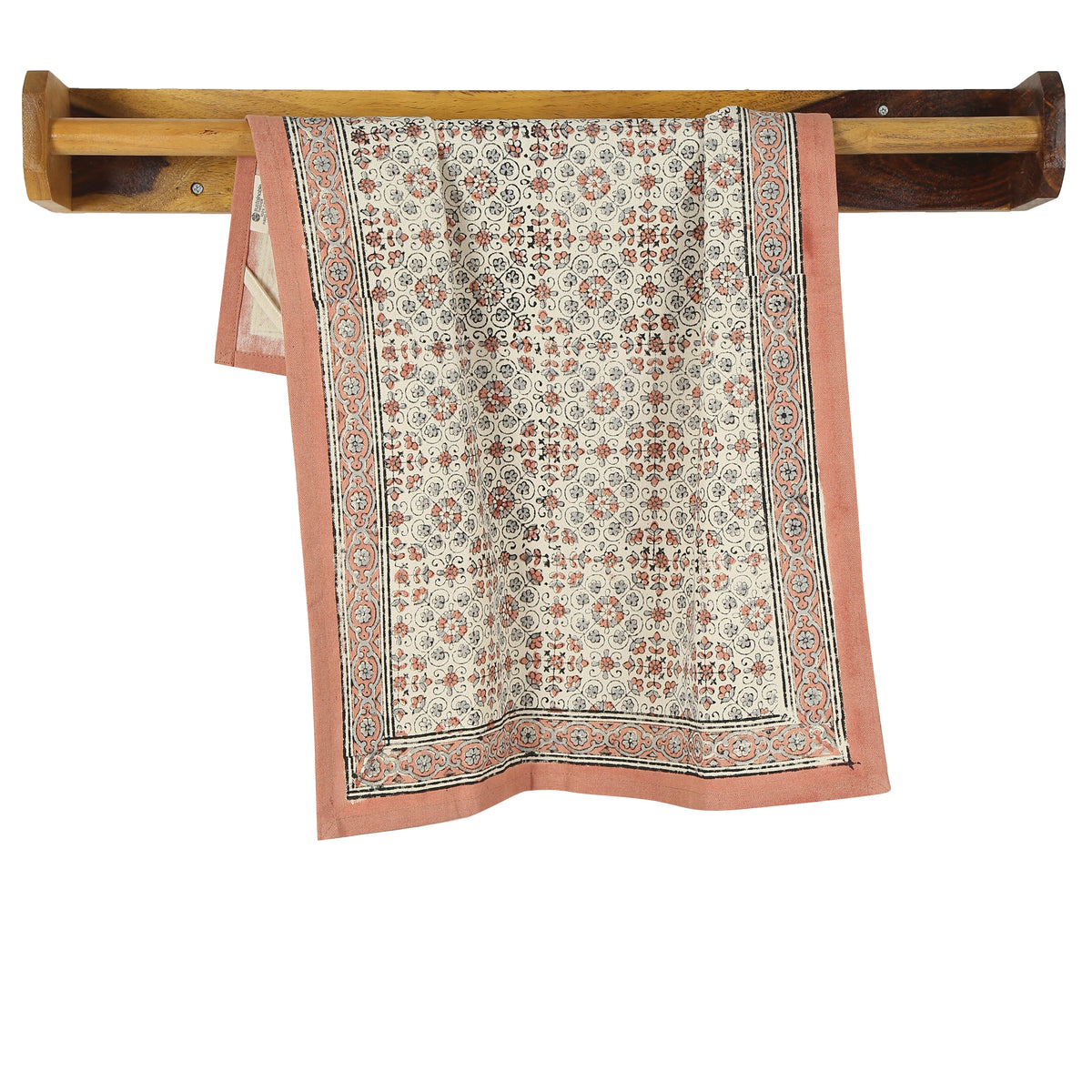 Cotton Kitchen Towel | Hand Block Printed | Lily  | Earth