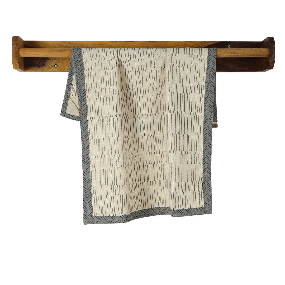 Cotton Kitchen Towel | Hand Block Printed | Tea Break - Bagel