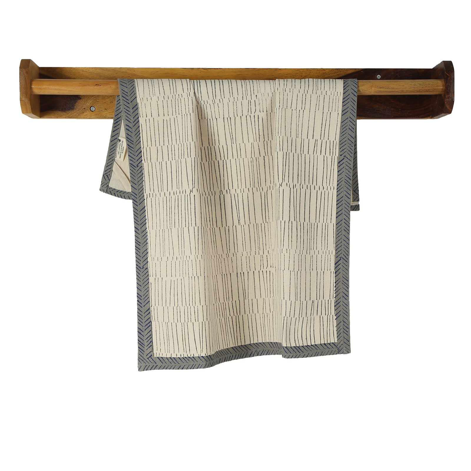 Cotton Kitchen Towel | Hand Block Printed | Tea Break - Bagel