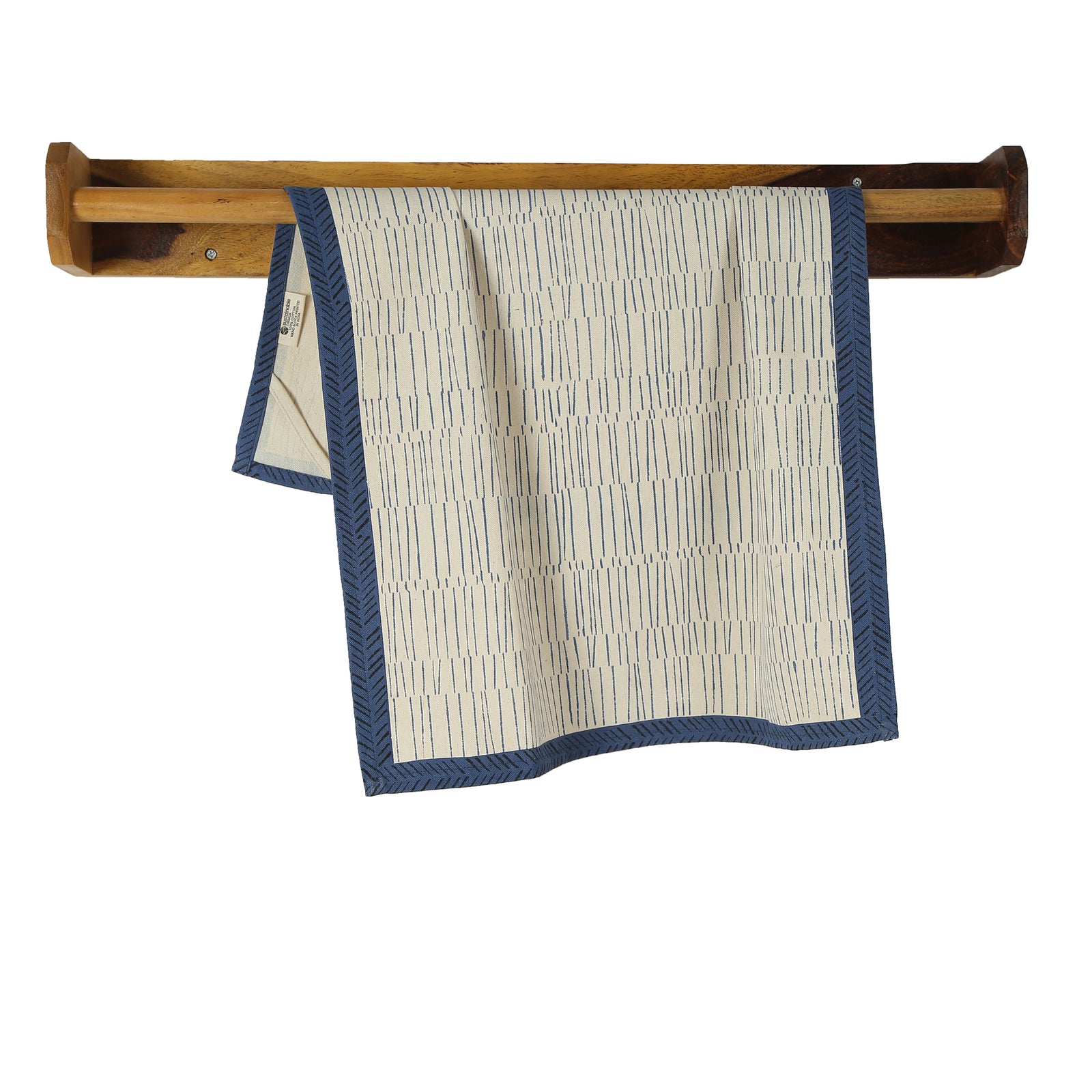 Cotton Kitchen Towel | Hand Block Printed | Tea Break - Croissant