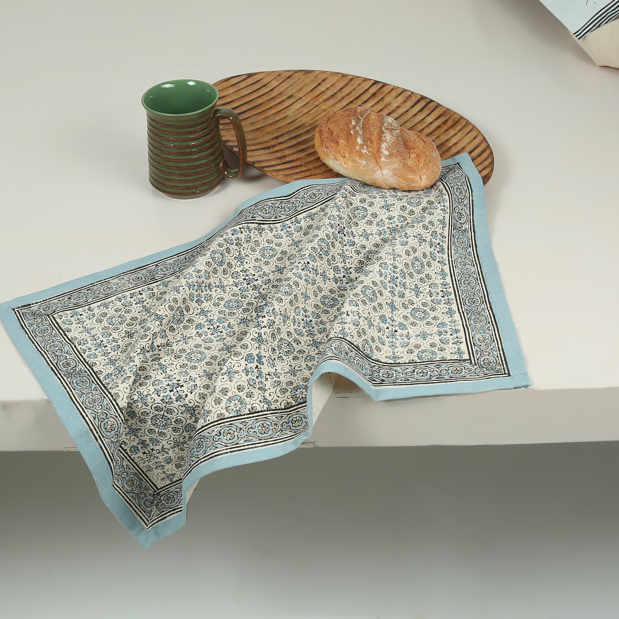 LILY RIVER Hand Block Printed Kitchen Towel