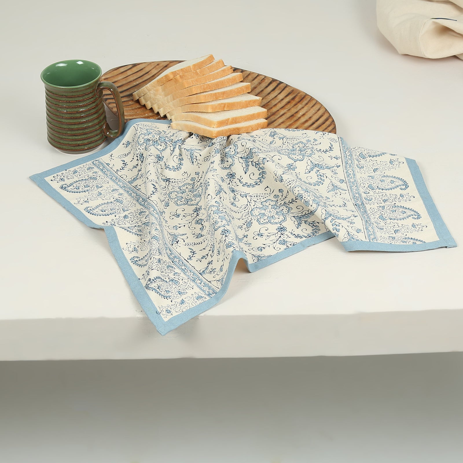 Cotton Kitchen Towel | Hand Block Printed | Ivy  | River
