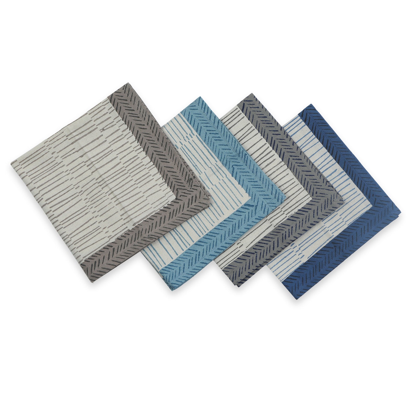 Hand Block Printed Cotton Napkins, Set of 4 | 16″×16″ | Tea Break Reverie