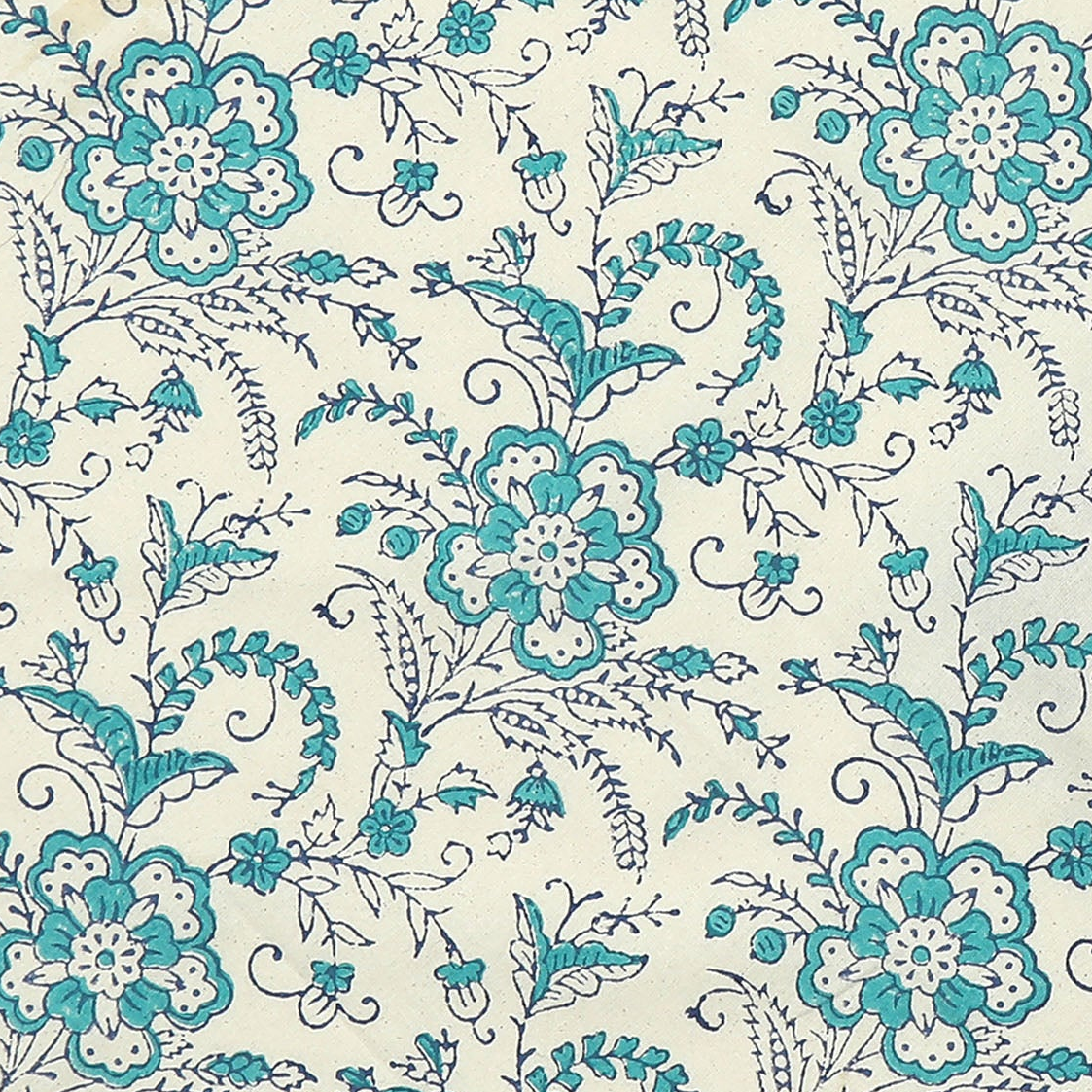 Hand Block Printed Cotton Napkins, Set of 4 | 18" × 18" | Ivy Waters