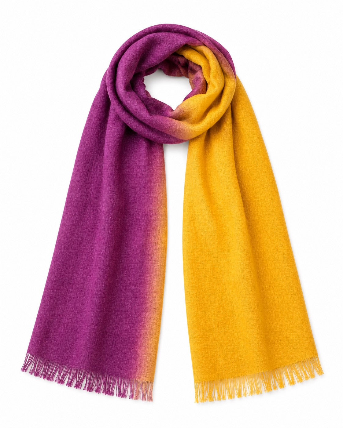 Handwoven Dip-Dyed Silk Scarves | Cruelty-Free Silk | Amber &amp; Amethyst