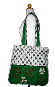Hand-Embroidered Cotton Shoulder Bag | Trinity Forest