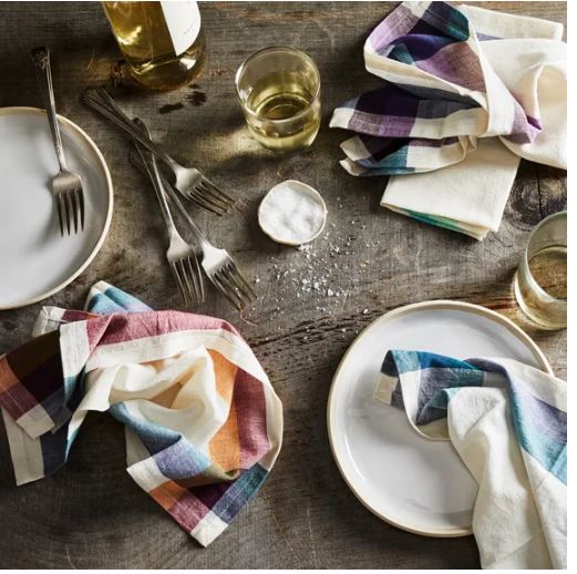 Handwoven Cotton Napkins, Set of 4 | 16" × 16" | Harmonic | Clove