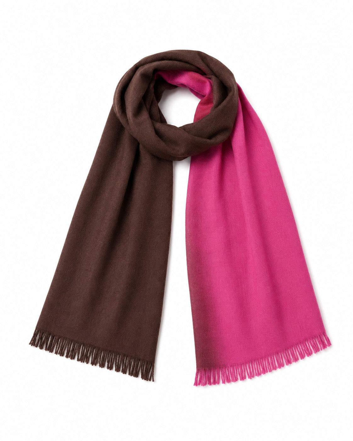 Handwoven Dip-Dyed Silk Scarves | Cruelty-Free Silk | Cotton Candy & Chocolate