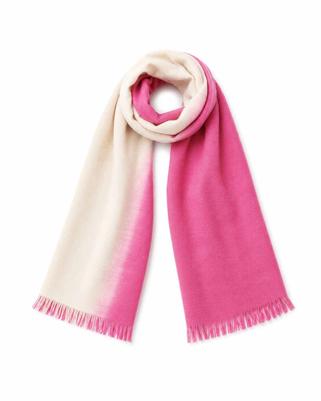 Handwoven Dip-Dyed Silk Scarves | Cruelty-Free Silk | Flamingo
