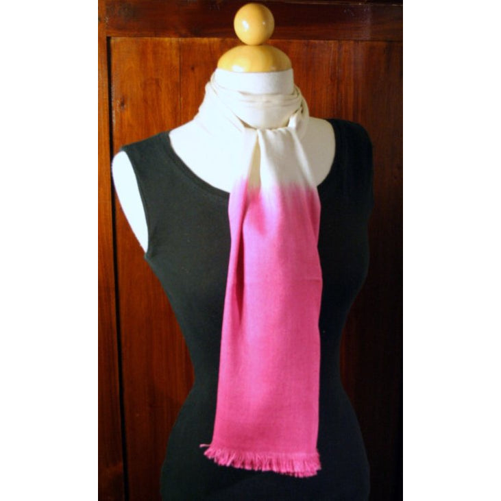 Handwoven Dip-Dyed Silk Scarves | Cruelty-Free Silk | Flamingo