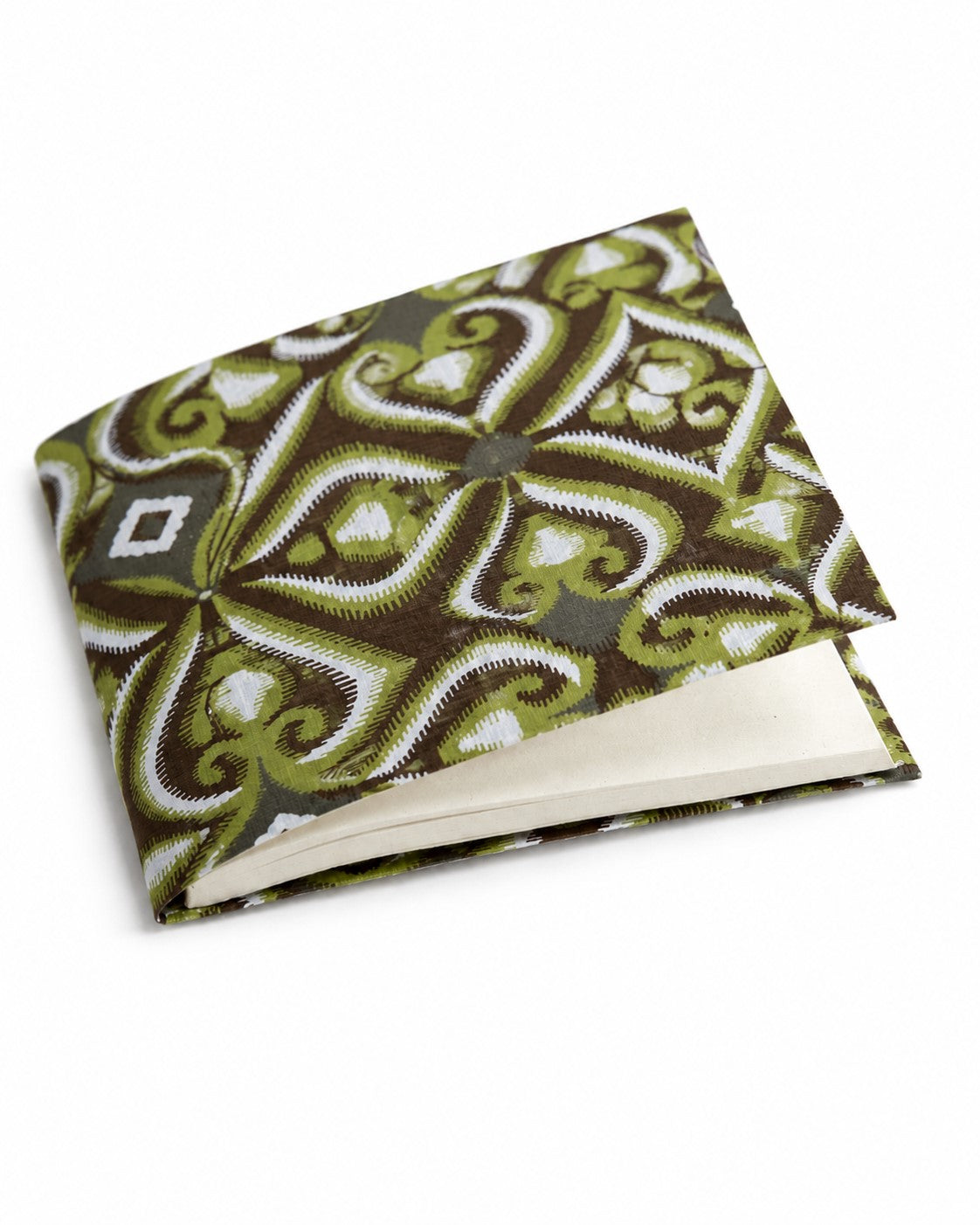 Tree-Free Recycled Cotton Paper Journals | Hand Screen Printed | Green Geometry